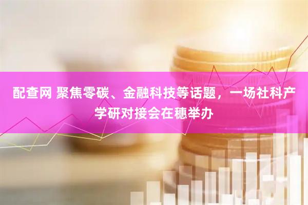 配查网 聚焦零碳、金融科技等话题，一场社科产学研对接会在穗举办